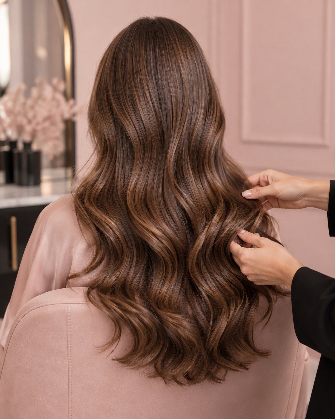 Coiffure : un brushing en cours