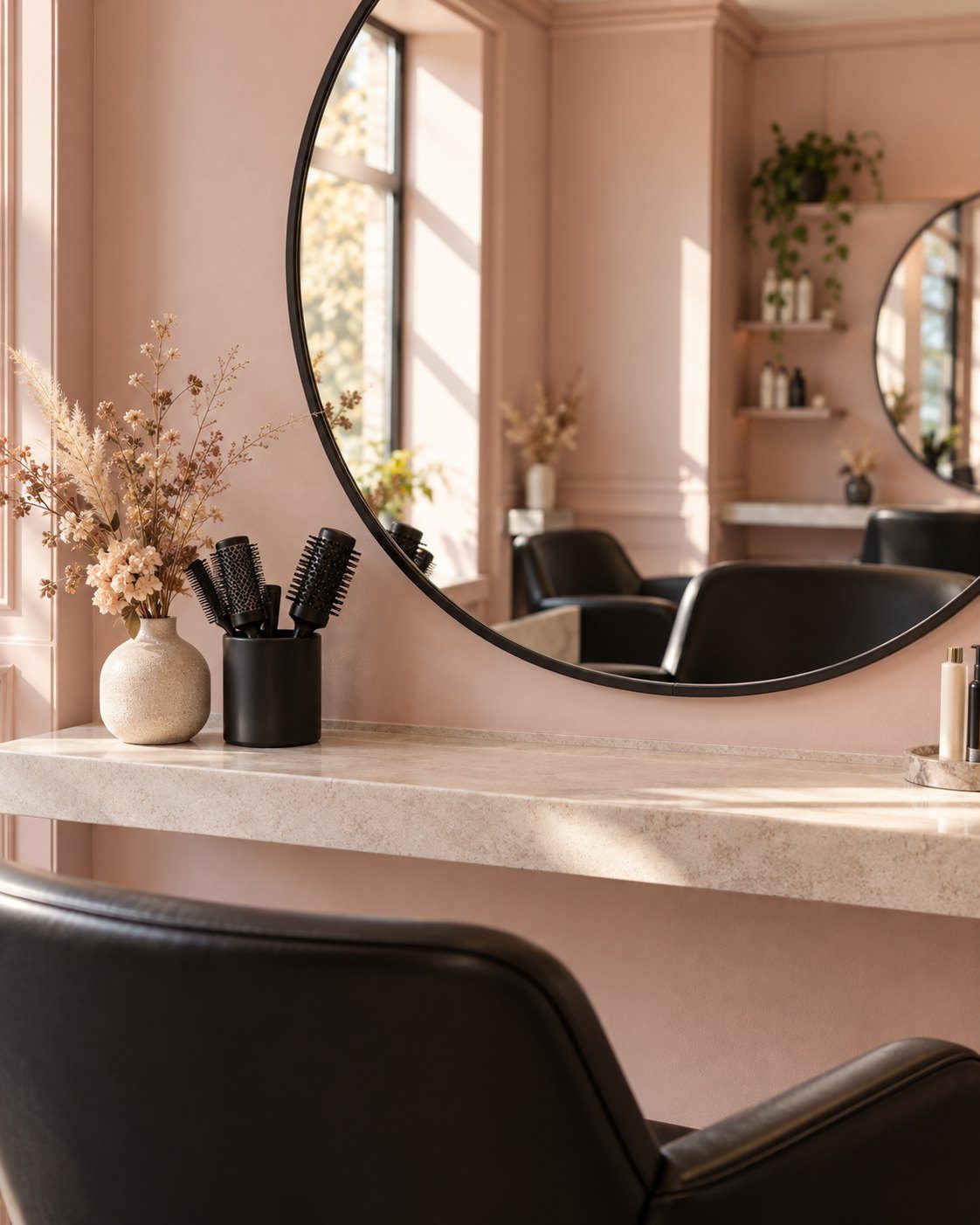 Poste de coiffure du salon