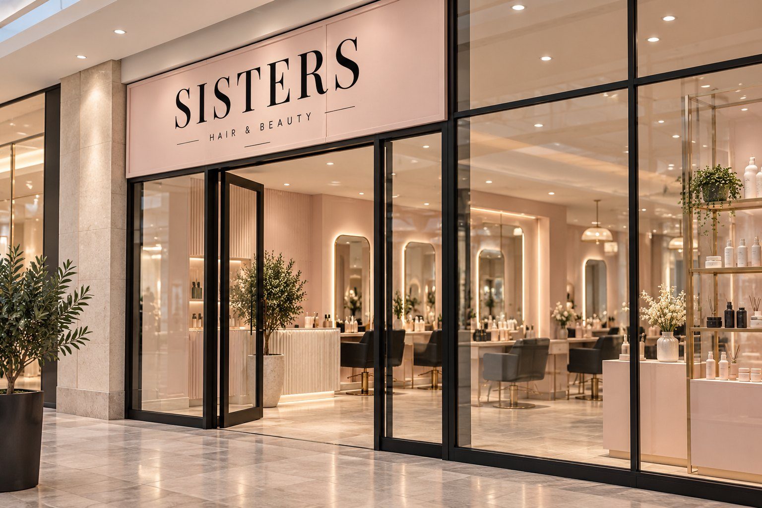 Devanture du salon Sisters